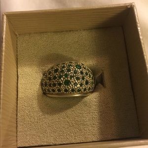 Chrome diopside in sterling gorgeous ring size 8